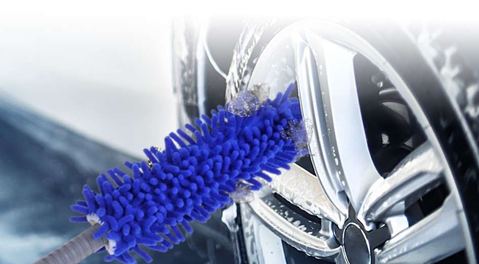 IWH Felgenbürste Microfaser, Blau/grau