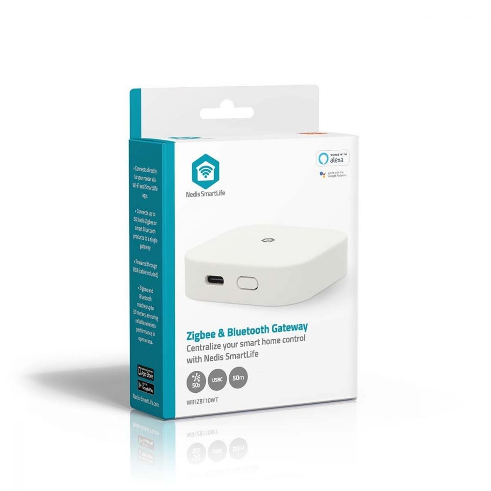 Nedis Pro Smart Zigbee 3.0 / Bluetooth Gateway Bridge WiFi Home Hub Work with Switch and Sensors | USB Powered thumbnail