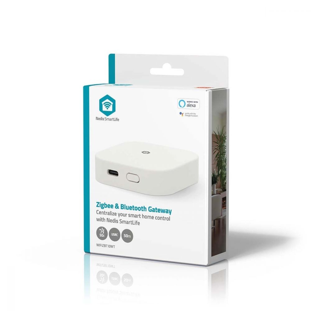 Nedis Pro Smart Zigbee 3.0 / Bluetooth Gateway Bridge WiFi Home Hub Work with Switch and Sensors | USB Powered thumbnail