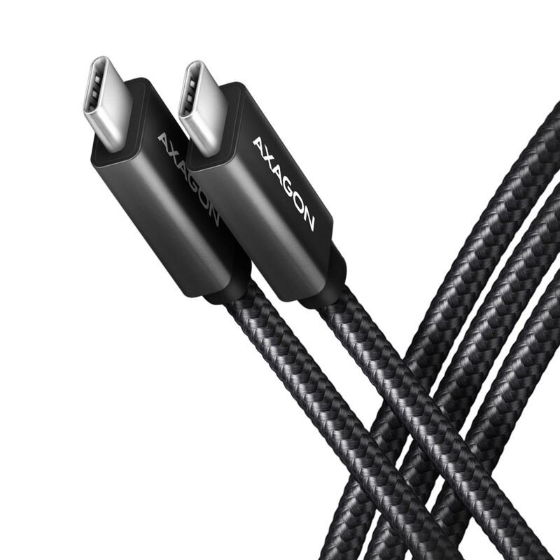 AXAGON BUCM32-CM05AB USB-C-Verlängerungskabel, USB 3.2, 240W PD - 50cm, Schwarz