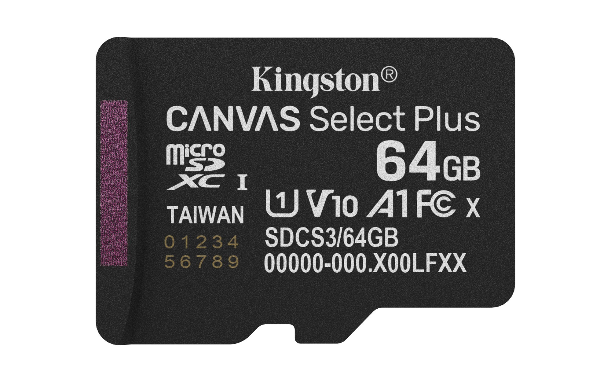 Kingston Technology 64GB MicSDXC Canvas Select Plus Gen3 100R A1 Singl