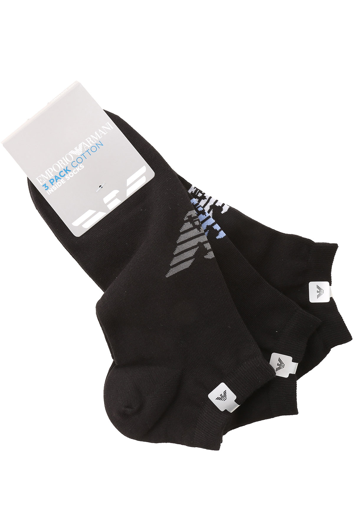 Emporio Armani Set De 3 Perechi De șosete Medii Pentru Bărbați 300008 9A234 21320 Negru
