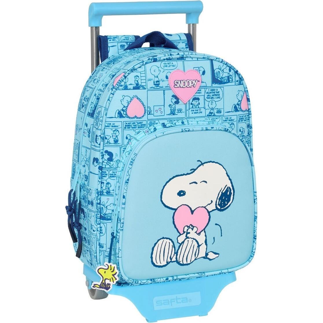 Cartable à Roulettes Snoopy Love Bleu 26 X 11 X 67 Cm 26 X 34 X 11 Cm