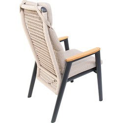 Masonville Verstelbare Dining Stoel Midnight Grey Sunny Creme thumbnail
