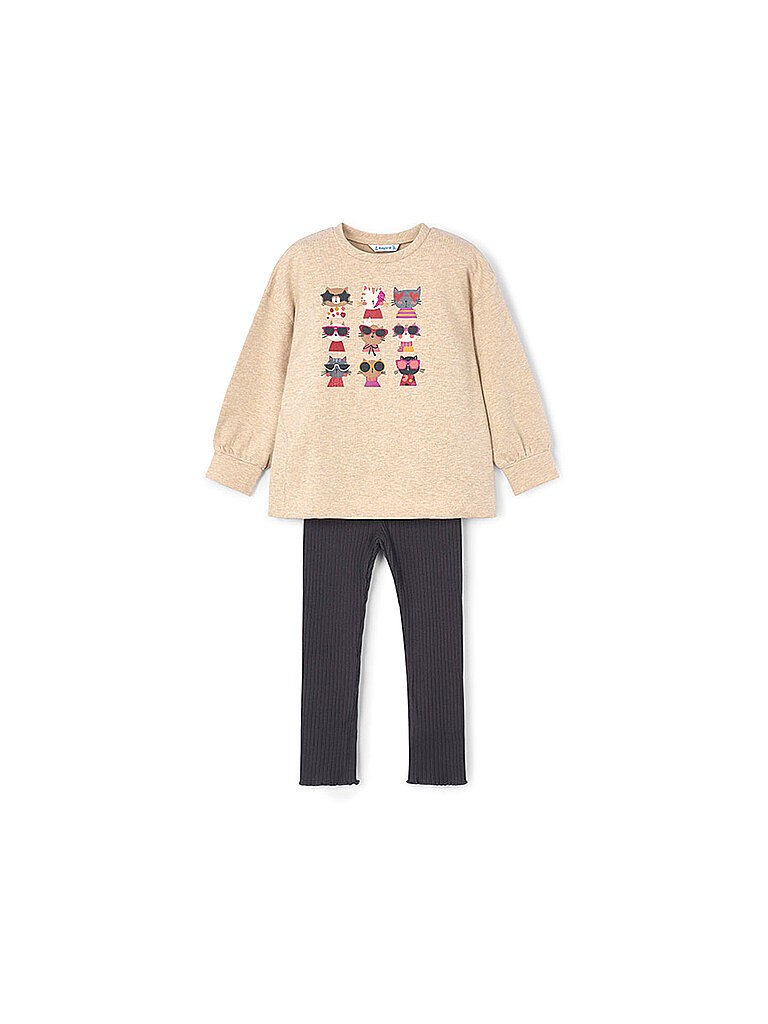 MAYORAL Mädchen Set 2-teilig Pullover Und Leggings Beige | 140