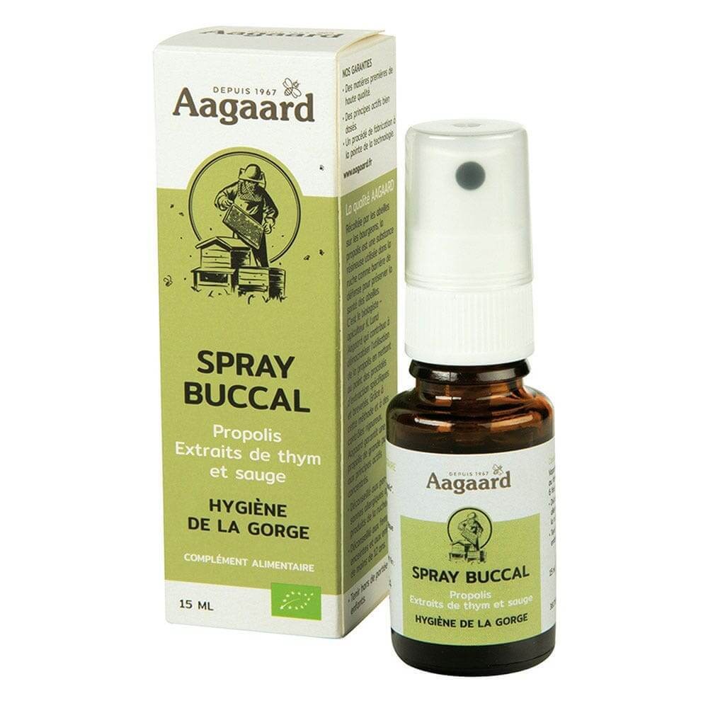 Aagaard Buccal Spray Mit Bio-Propolis Thymian Und Salbei-Extrakt 15ml