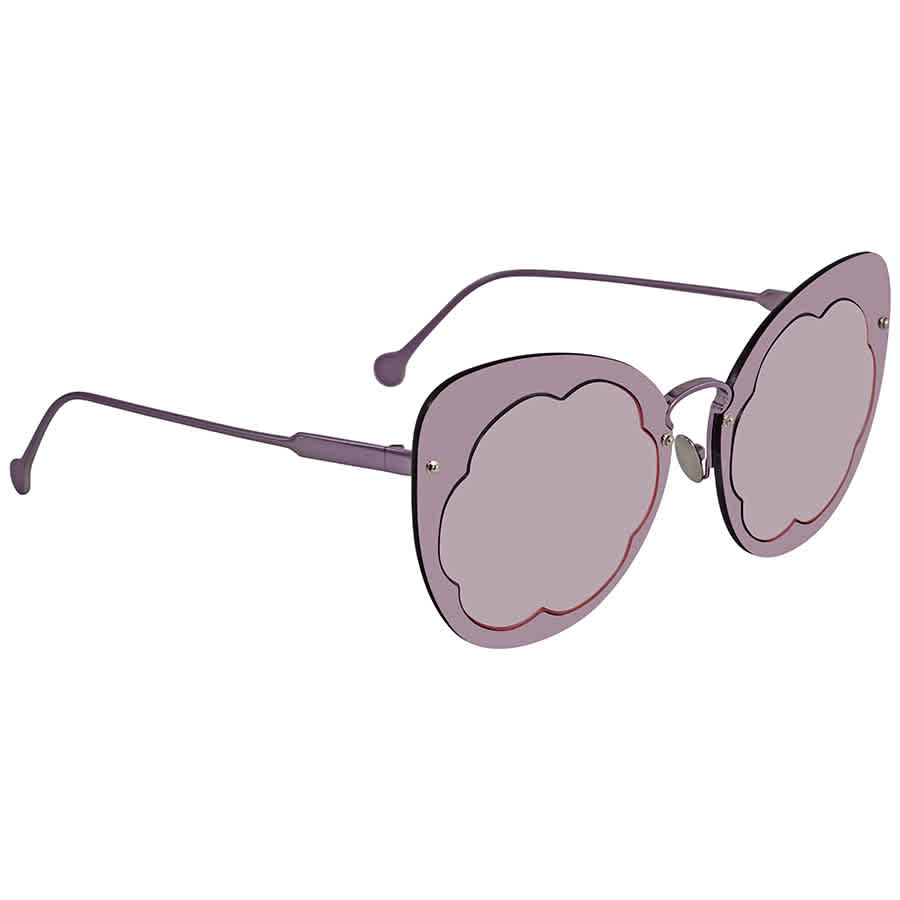 AMO Flowerful Sunglasses- Female- Ferragamo- Sunglasses- Purple- 63 MM- Accessories
