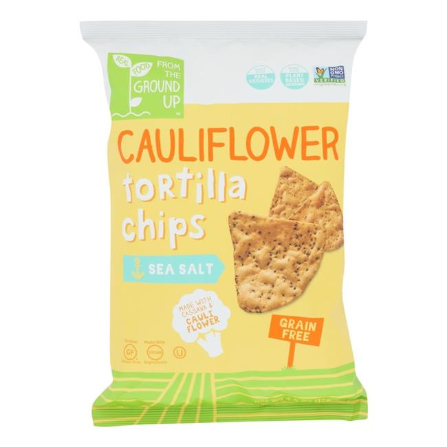 From the Ground up Cauliflower Tortilla Chips Sea Salt 4.5 Oz