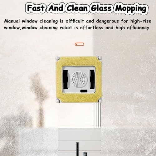 RJJWXSMGS Smart Window Cleaning Robot,Automatic Water Spray and APP/Remote Control for Glass,Tile and Marble,Intelligent Path Planning thumbnail