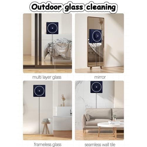 RJJWXSMGS Smart Window Cleaning Robot,Automatic Water Spray and APP/Remote Control for Glass,Tile and Marble,Intelligent Path Planning thumbnail
