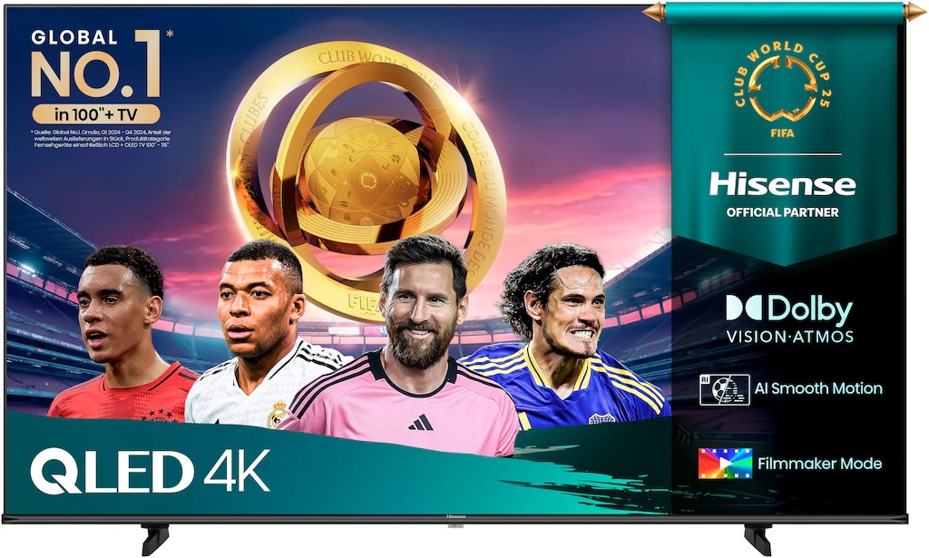 Hisense QLED-Fernseher »55E77Q«, 4K Ultra HD, Smart-TV, 4K UHD QLED