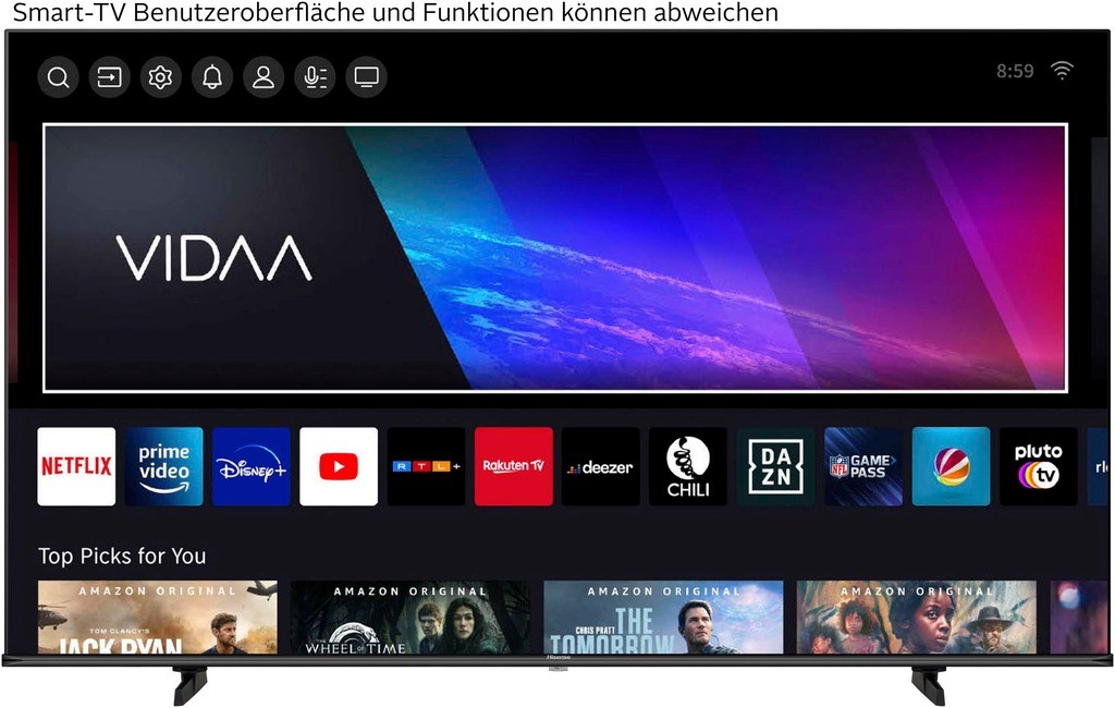 Hisense QLED-Fernseher »55E77Q«, 4K Ultra HD, Smart-TV, 4K UHD QLED thumbnail