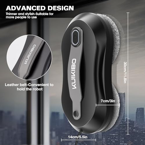 KUIKIBO S6 Window Cleaner Robot with Leather Belt Dual Water Spray 3500Pa Houshold Window Cleaning Robot with AI Path Planning Low Noise Glass Cleanin thumbnail