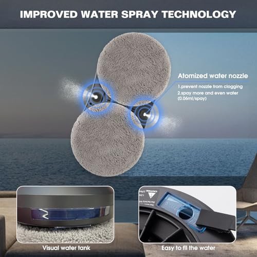KUIKIBO S6 Window Cleaner Robot with Leather Belt Dual Water Spray 3500Pa Houshold Window Cleaning Robot with AI Path Planning Low Noise Glass Cleanin thumbnail