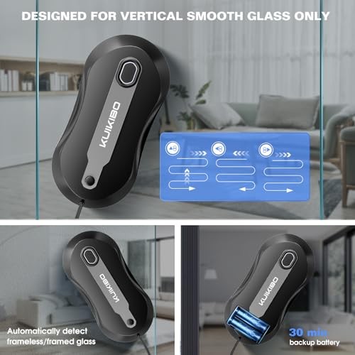 KUIKIBO S6 Window Cleaner Robot with Leather Belt Dual Water Spray 3500Pa Houshold Window Cleaning Robot with AI Path Planning Low Noise Glass Cleanin thumbnail