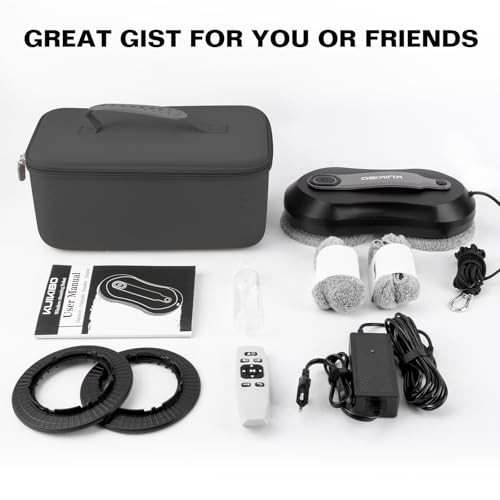 KUIKIBO S6 Window Cleaner Robot with Leather Belt Dual Water Spray 3500Pa Houshold Window Cleaning Robot with AI Path Planning Low Noise Glass Cleanin thumbnail