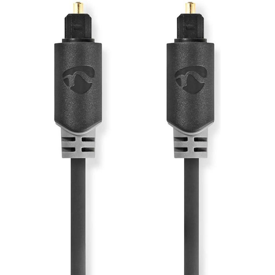 Nedis Optical Audio Cable | TosLink Male | TosLink Male | 5.00 M | Round | PVC | Anthracite | Box