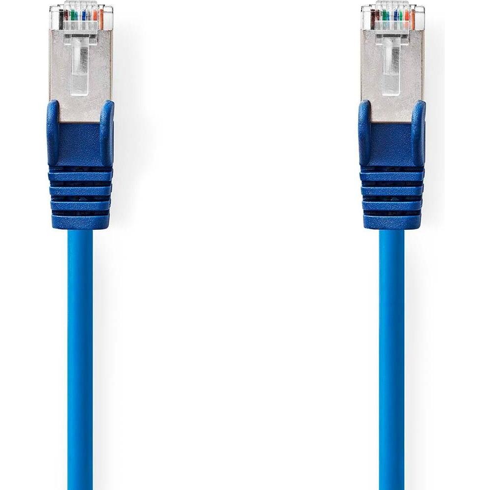 Nedis CAT5e Network Cable | SF/UTP | RJ45 Male | RJ45 Male | 2.00 M | Round | PVC | Blue | Label