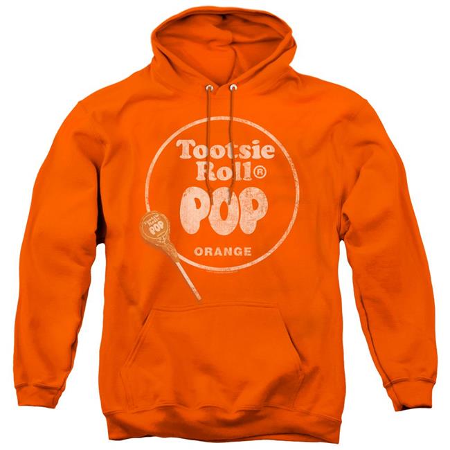Trevco  TR122-AFTH-6 Tootsie Roll & Pop Logo Adult Pullover Hoodie, Orange - 3X