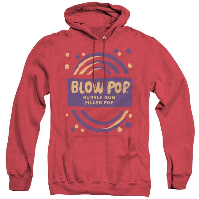 Trevco Sportswear TR129-AHH-4 Tootsie Roll & Blow Pop Rough Adult Heather Hoodie, Red - Extra Large