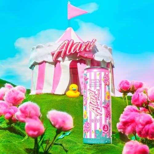 Alani Nu COTTON CANDY, Sugar Free, Low Calorie Energy Drinks, 200mg Caffeine, Biotin, B Vitamins, Zero Sugar, 10 Calories, 12 Fl Oz Cans, 12 Pack thumbnail