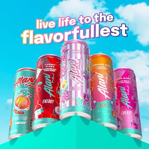 Alani Nu COTTON CANDY, Sugar Free, Low Calorie Energy Drinks, 200mg Caffeine, Biotin, B Vitamins, Zero Sugar, 10 Calories, 12 Fl Oz Cans, 12 Pack thumbnail