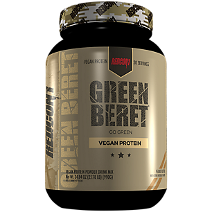 GREEN BERET VEGAN PROTEIN POWDER DRINK MIX, PEANUT BUTTER, PEANUT BUTTER