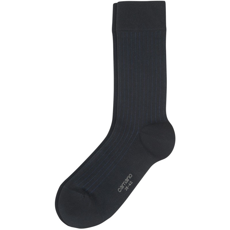 2er Pack Camano Soft Shadow Stripe Crew Socken Herren 5999 - Navy 43-46