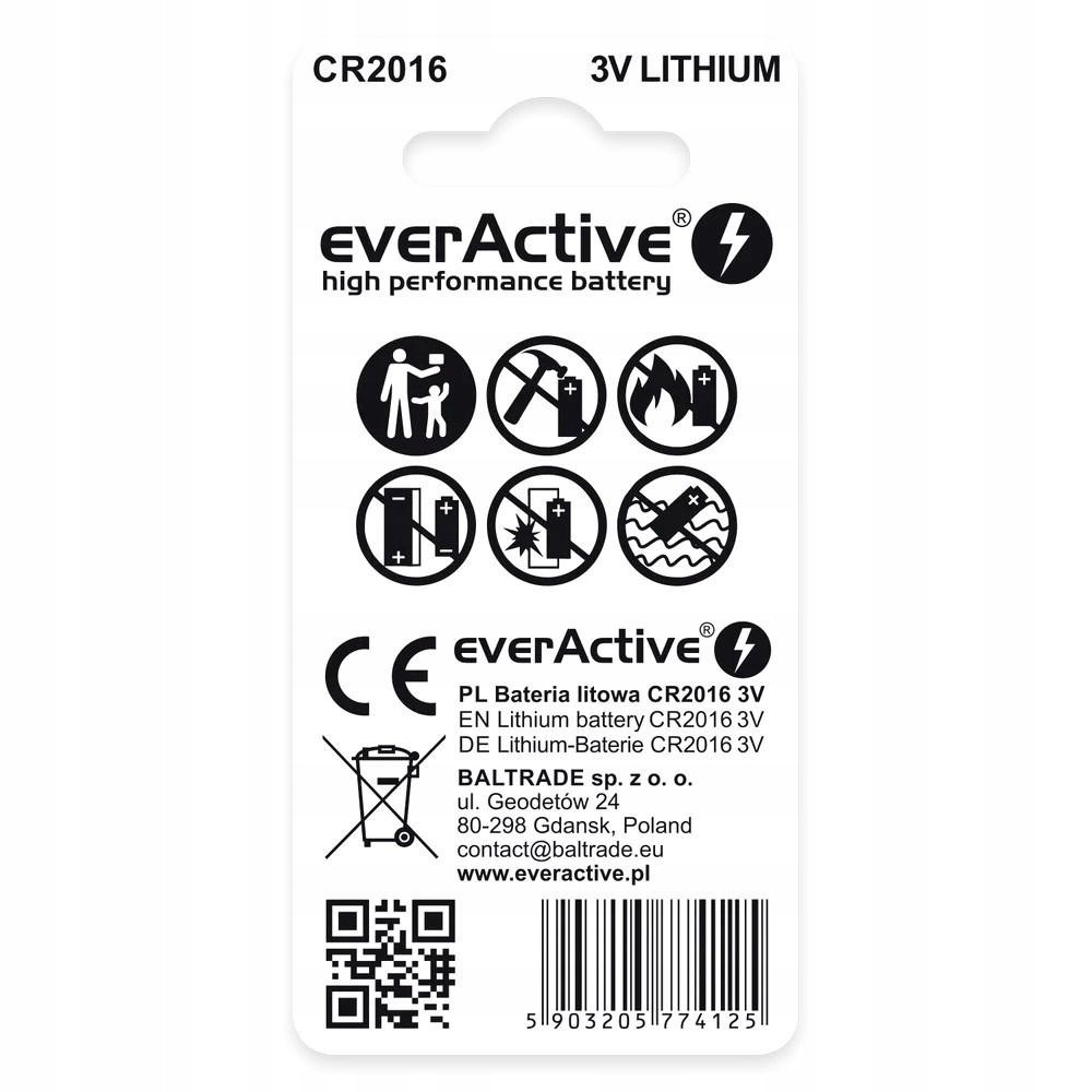 Everactive Baterie Litowe Mini CR2016 Blister 2 Szt. CR20162BL
