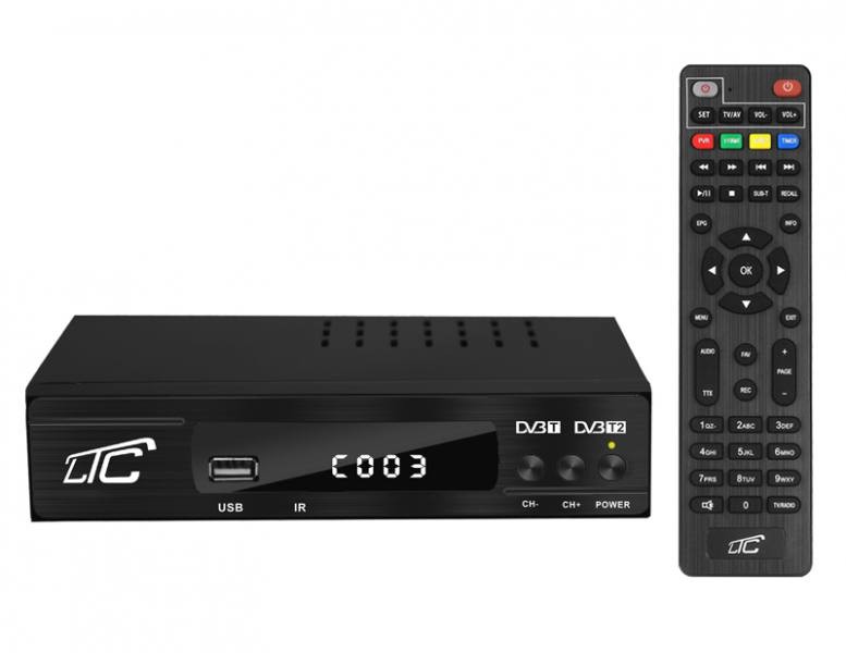 Tuner DVB-T-2 Ltc TV Naziemnej DVB507 Z Pilotem Programowalnym H.265