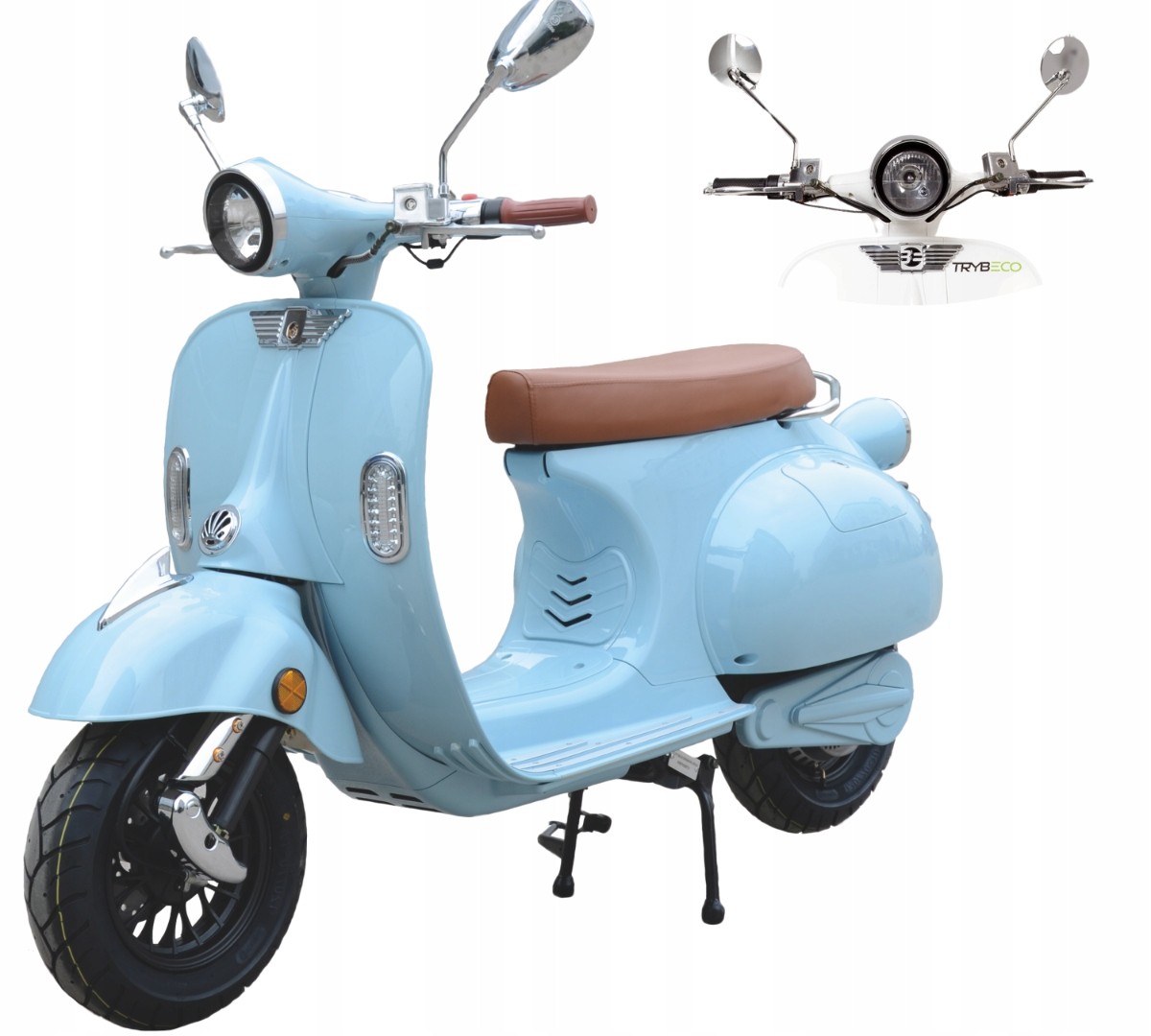 Skuter Elektryczny Roma 3.0 3000 W 50 Km/h 30 Ah TrybEco Retro Niebieski