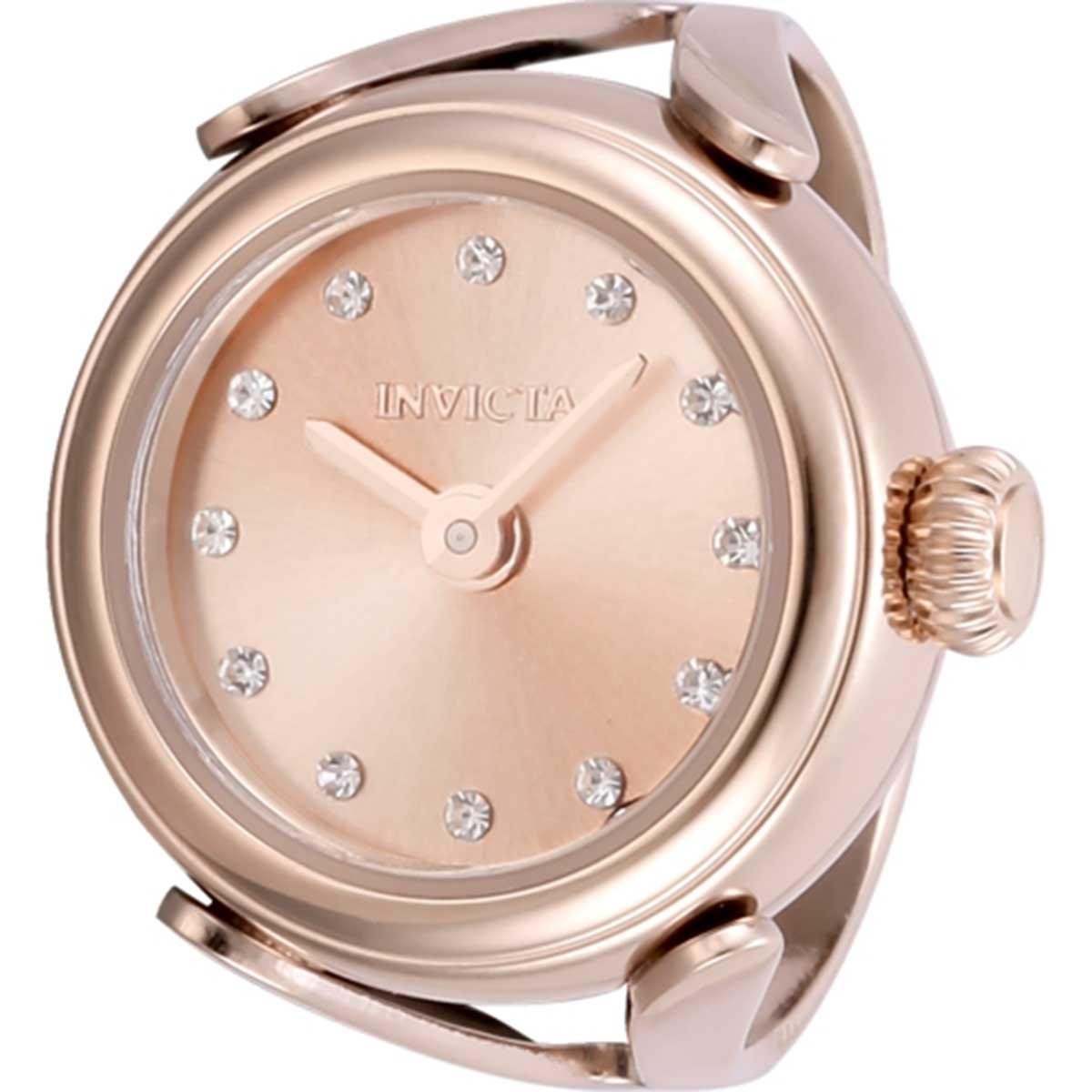 Invicta 48575 Women S Mini Angel Rose Gold Quartz Watch Ring