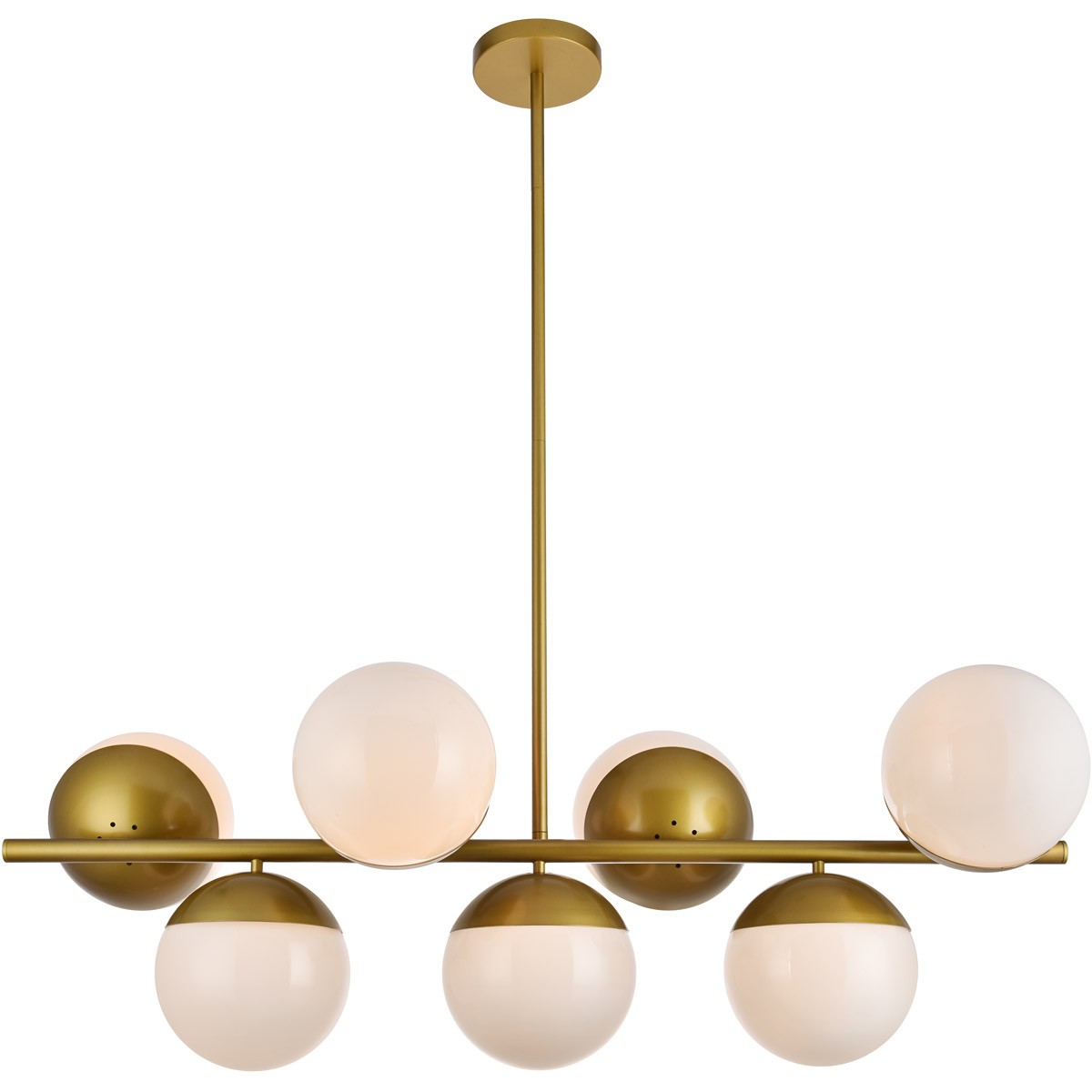 Decovio 12989-BI7 Oyster Bay 7 Light 18 Inch Brass Pendant Ceiling Light