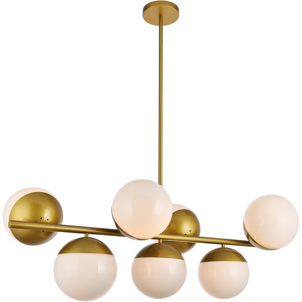 Decovio 12989-BI7 Oyster Bay 7 Light 18 Inch Brass Pendant Ceiling Light thumbnail
