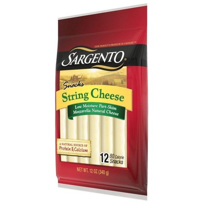 Sargento Natural Mozzarella String Cheese Snacks - 12ct thumbnail