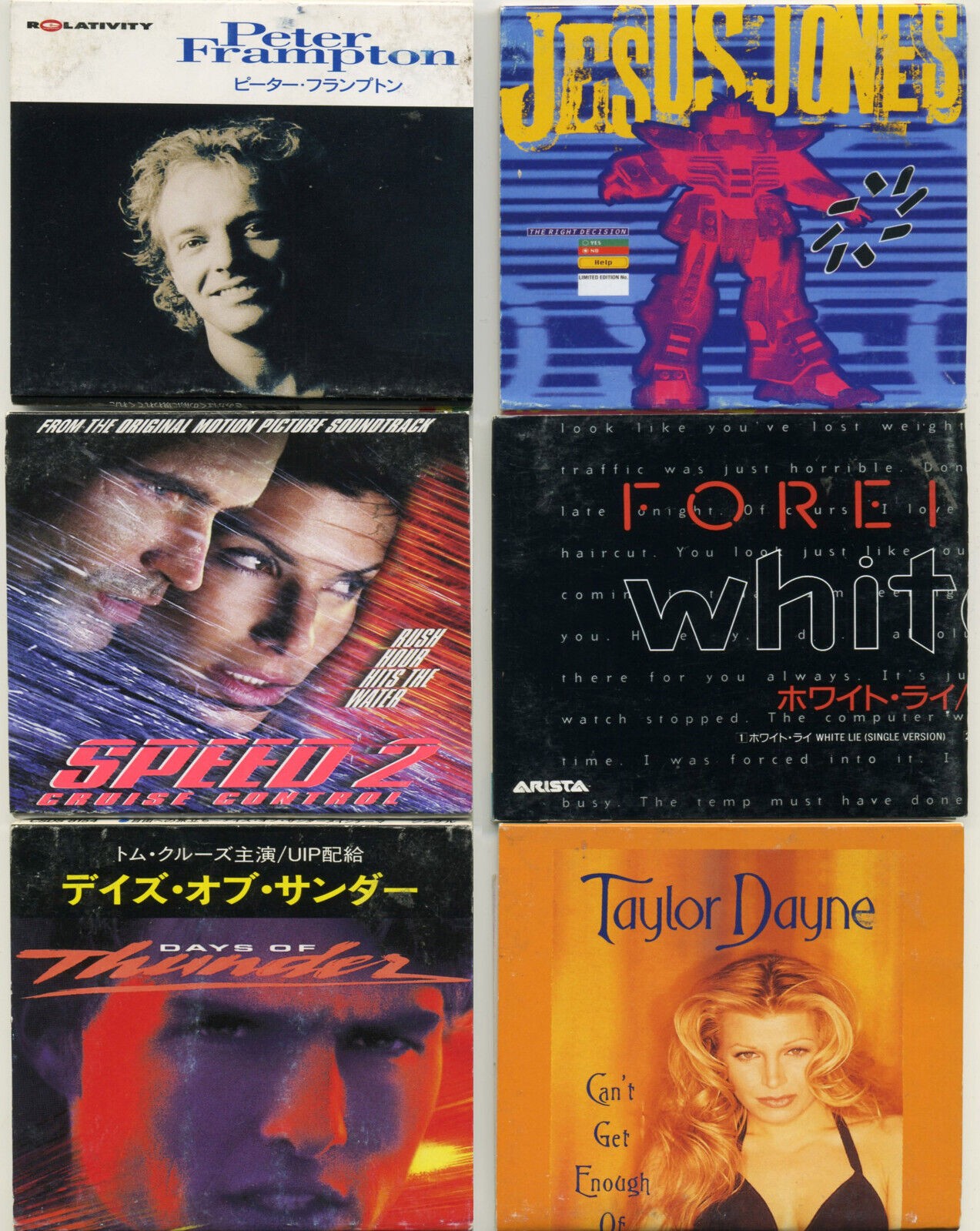 LOT of JAPAN 3 INCH CD SINGLE PETER FRAMPTON YOU FOREIGNER WHITE LIE JESUS JONES