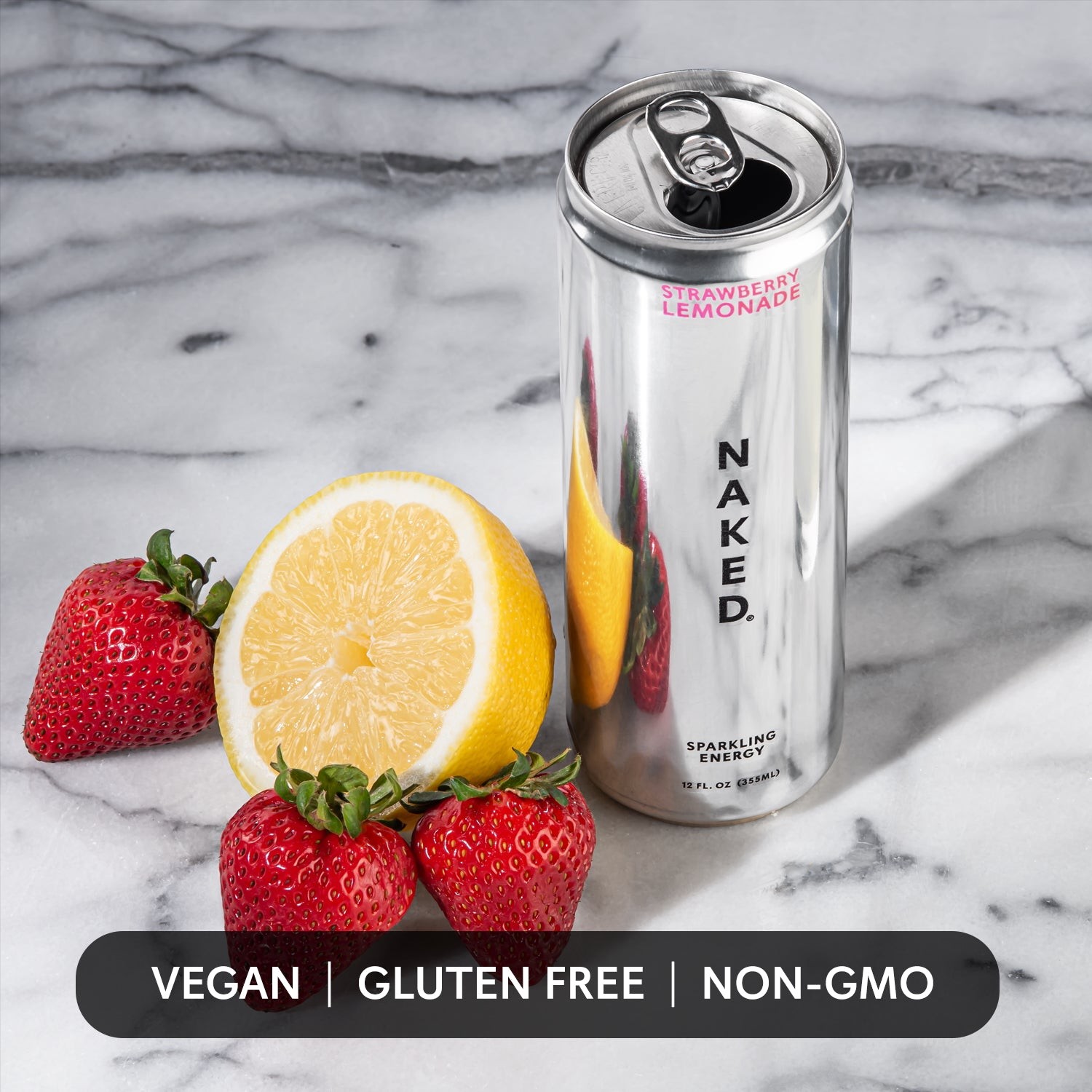 Strawberry Lemonade Naked Sparkling Energy | Clean Energy Drink - 12 Cans thumbnail