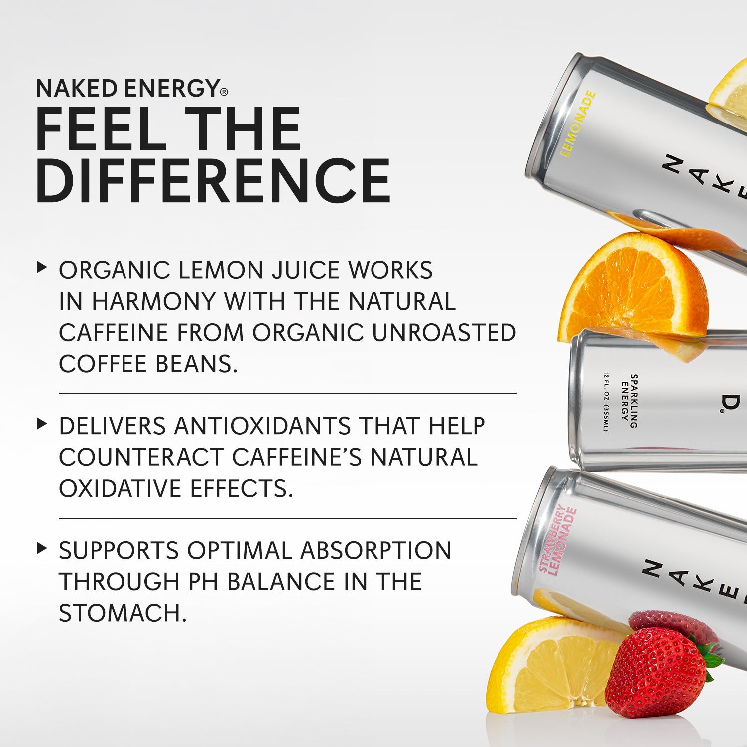 Strawberry Lemonade Naked Sparkling Energy | Clean Energy Drink - 12 Cans thumbnail