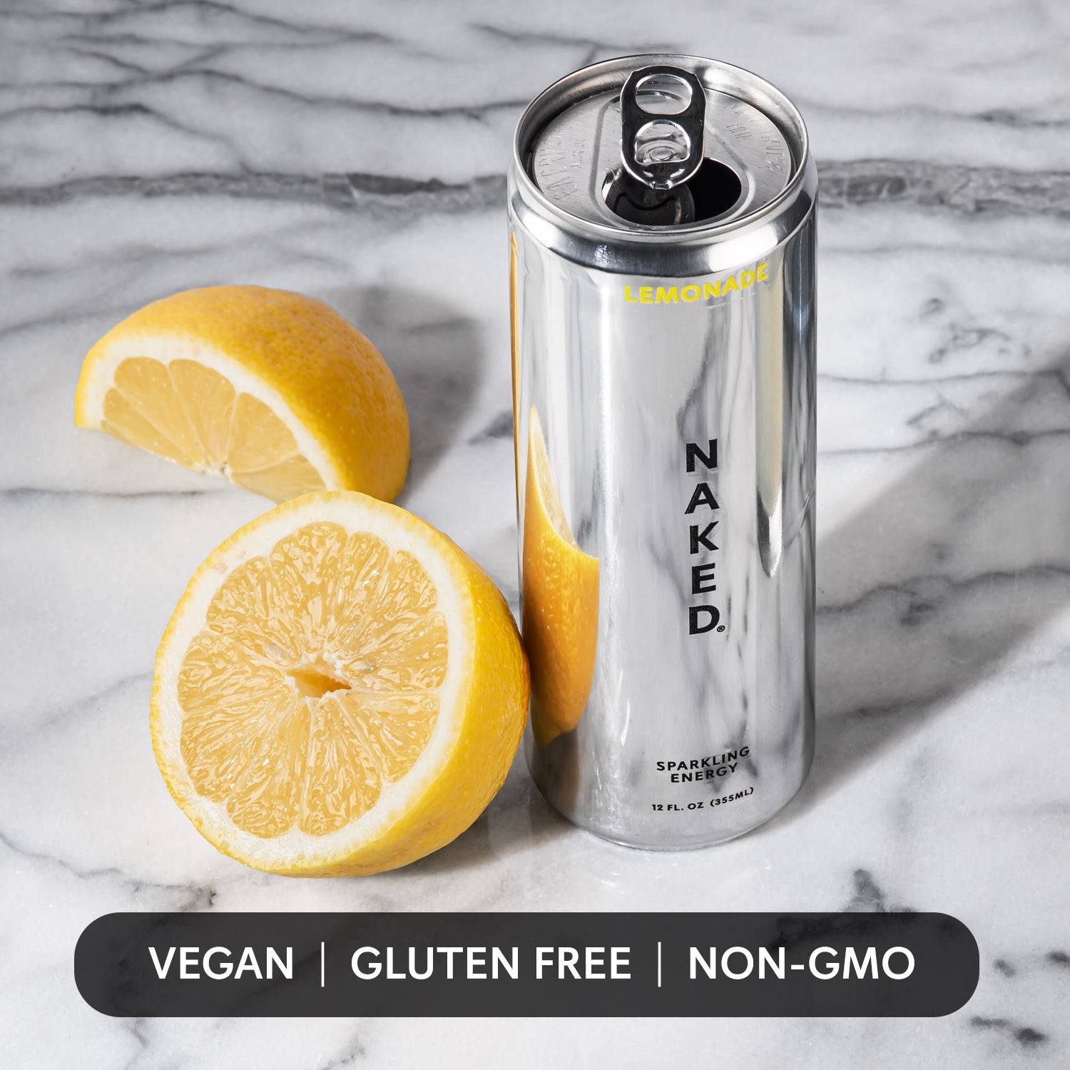 Lemonade Naked Sparkling Energy | Clean Energy Drink - 12 Cans thumbnail