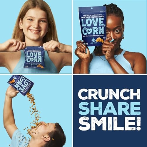 Love Corn Delicious Crunchy Corn, Sea Salt, Sour Cream & Onion & Cheddar Variety Pack 9 Packs (0.7oz Each) thumbnail