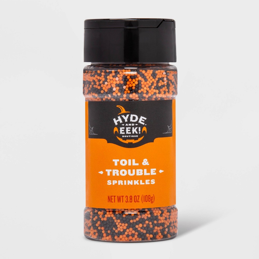 Orange and Black Toil and Trouble Nonpareils Sprinkles - 3.8oz - Hyde & EEK! Boutique Image