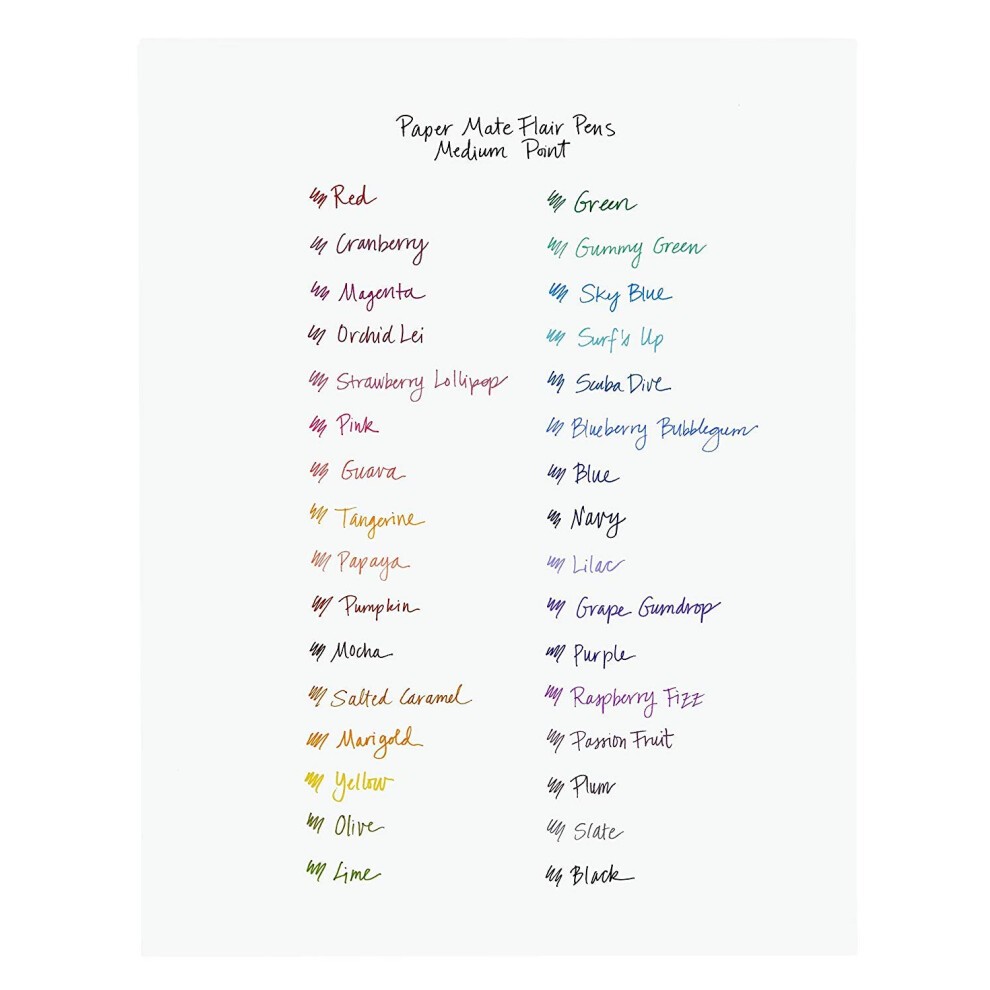 Paper Mate Flair Felt Tip Pens  0.7mm  Medium Point  12-Count (Blue) thumbnail