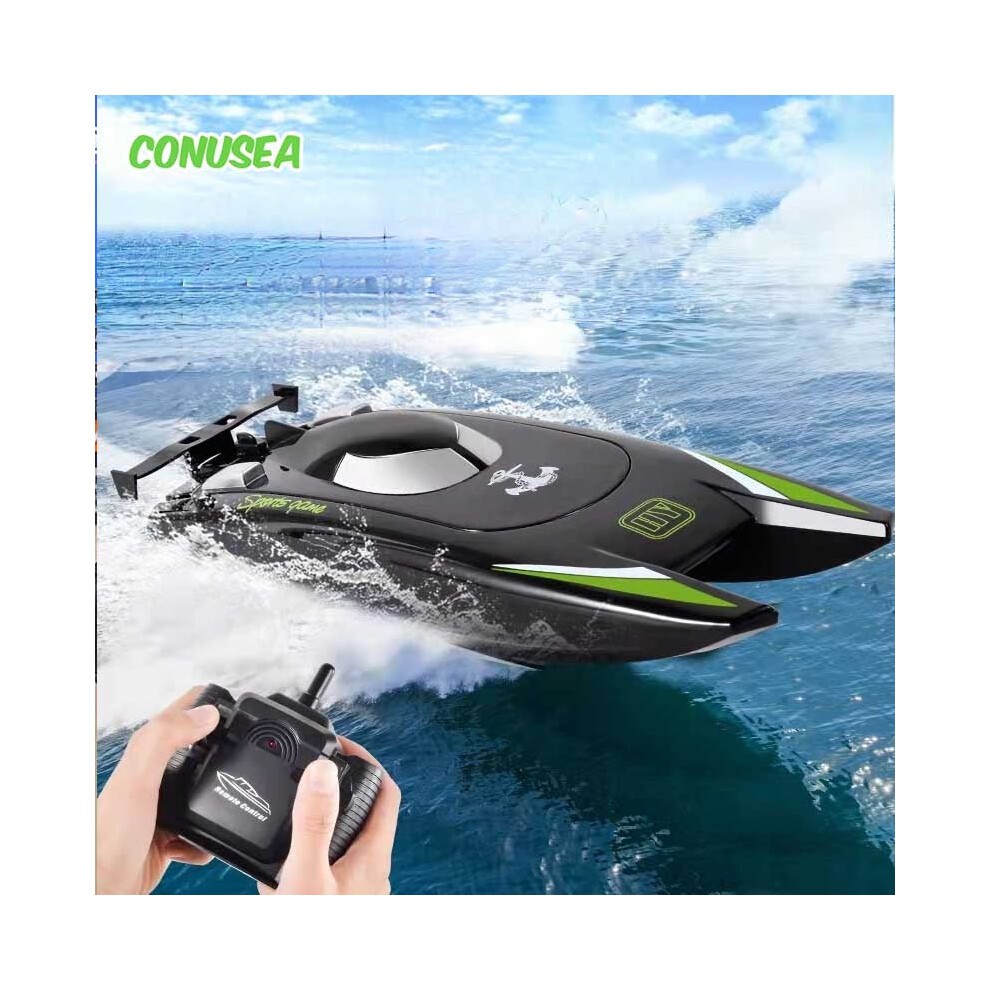(WEISS) 2,4 G Funk-RC-Boot, 30 Km/h, Rennboot, Hochgeschwindigkeits-Schnellboot, 20 Minuten Batterie, thumbnail