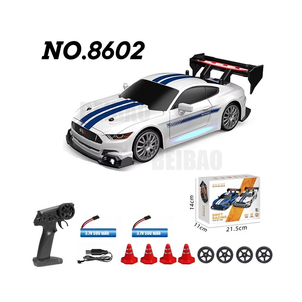 (8602 White-2B) RC Drift Racing AE86 1/24 4WD 30 Km/h Hochgeschwindigkeitslicht 2,4 G Ferngesteuertes