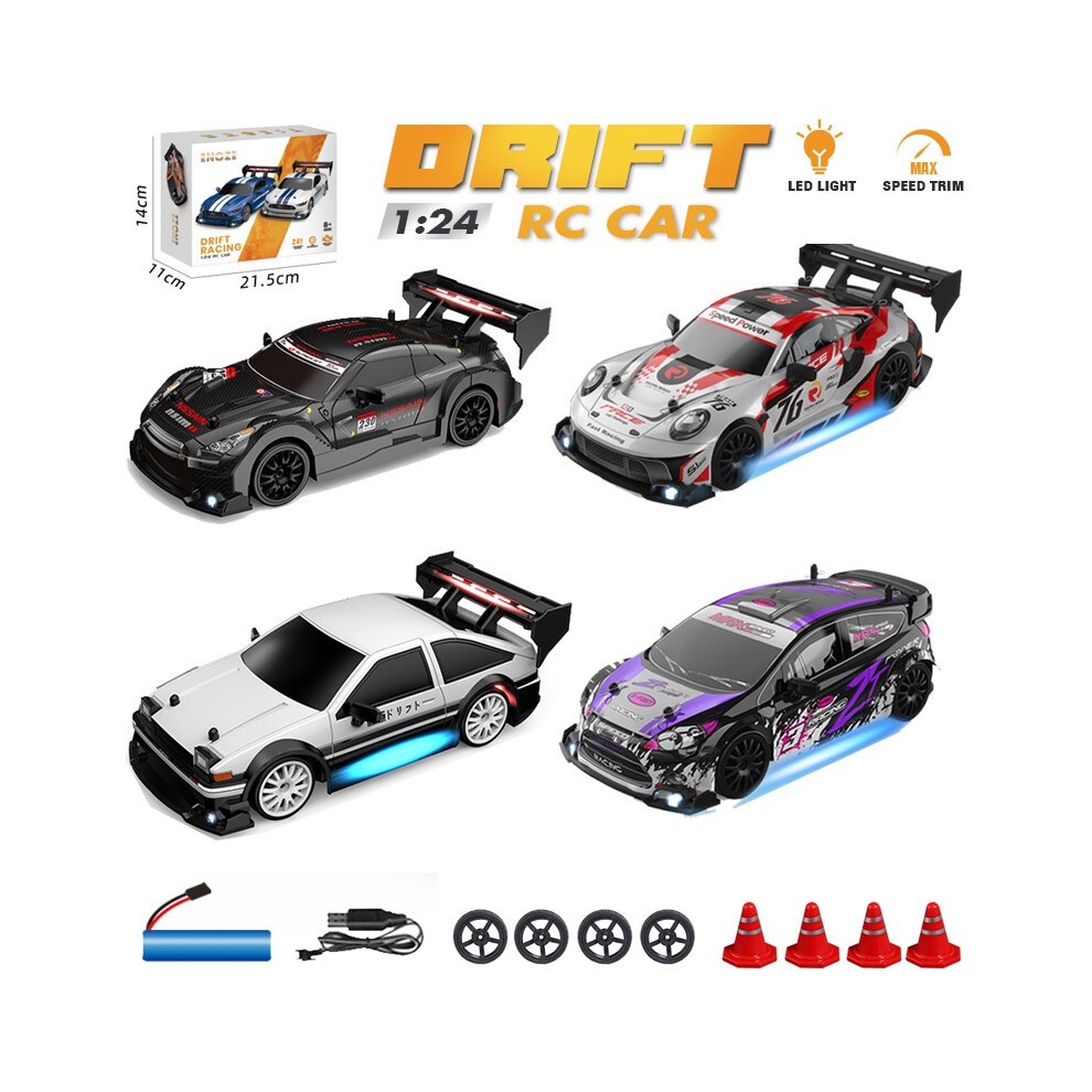 (8605 Lila) RC Drift Racing AE86 1/24 4WD 30 Km/h Hochgeschwindigkeitslicht 2,4 G Ferngesteuertes Automodell thumbnail