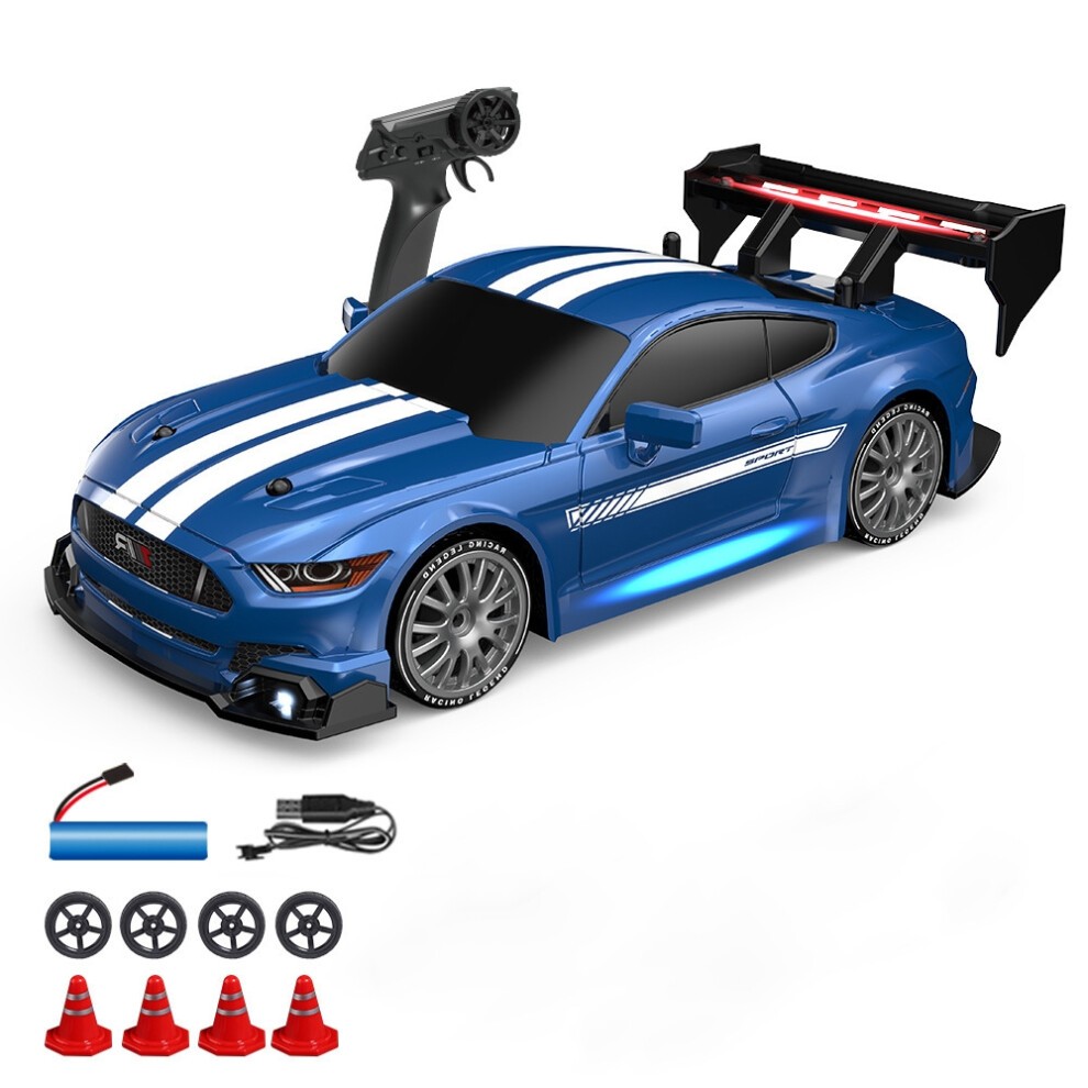 (Blau) 1:24 Rc Car Kinderspielzeug 30 Km/h Ferngesteuerte Rennwagen Funkgesteuertes Driftfahrzeug Mit