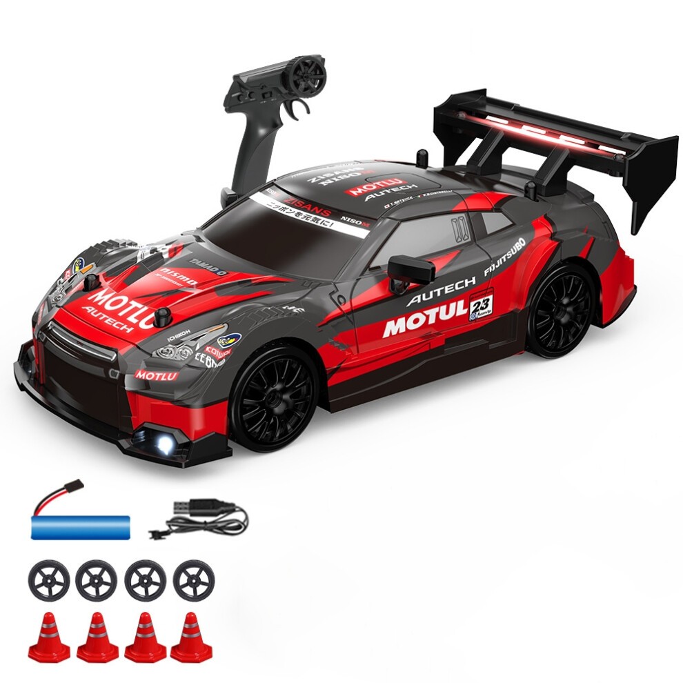 (Rot) 1:24 Rc Car Kinderspielzeug 30 Km/h Ferngesteuerte Rennwagen Funkgesteuertes Driftfahrzeug Mit