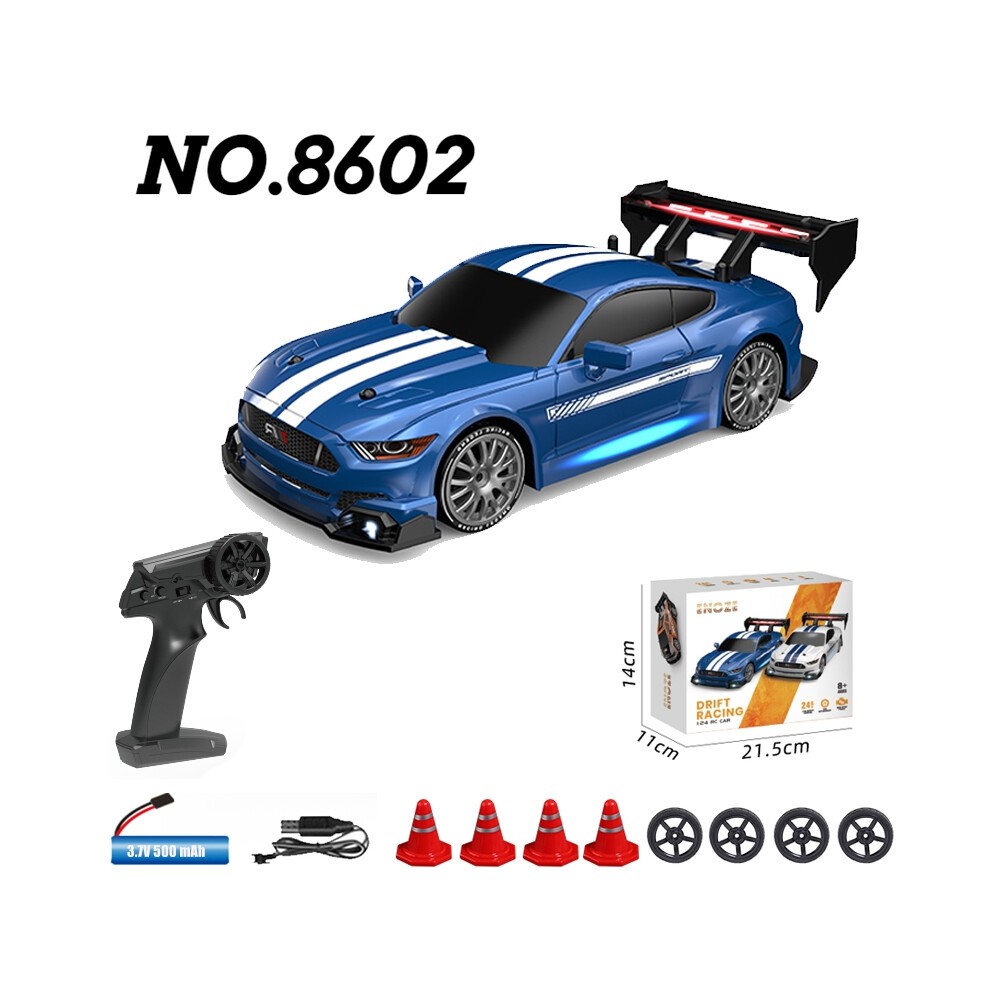 (8602 Blau) RC Drift Racing AE86 1/24 4WD 30 Km/h Hochgeschwindigkeitslicht 2,4 G Ferngesteuertes Automodell