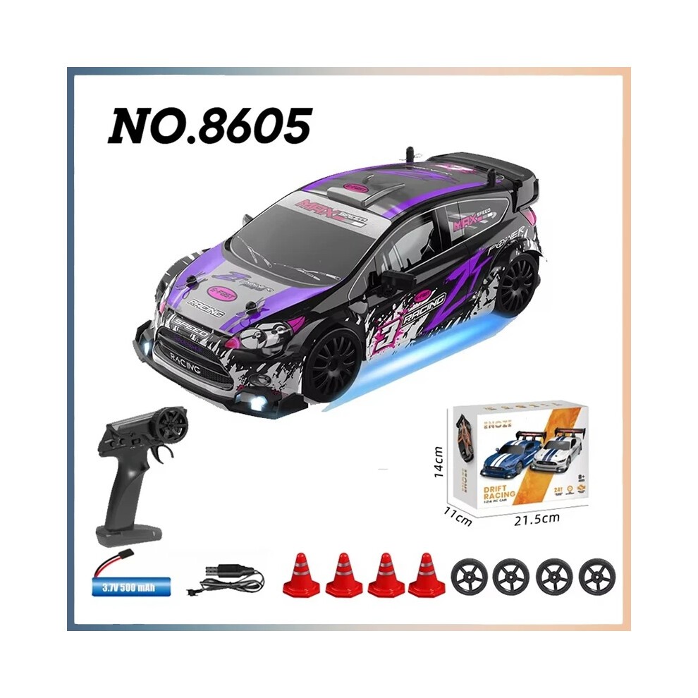 (8605 Lila) AE86 RC Drift Racing Car 1/24 4WD 30 Km/h High Speed Mit Licht 2,4 G Ferngesteuertes Fahrzeug
