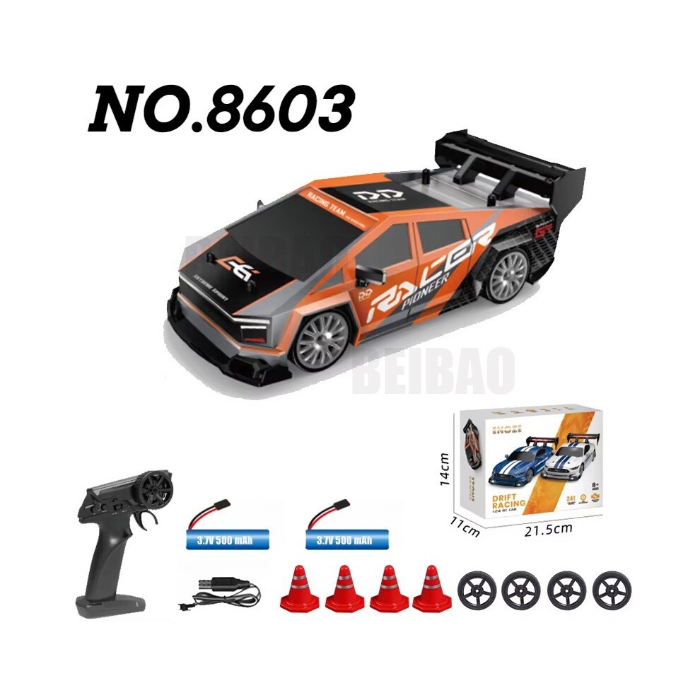 (8603 Orange-2B) RC Drift Racing AE86 1/24 4WD 30 Km/h Hochgeschwindigkeitslicht 2,4 G Ferngesteuertes